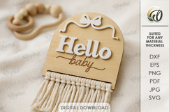 Macrame Baby Milestone Cards Bundle Lasercut.Baby Card SVG Product Image 2