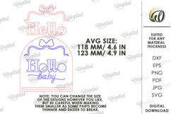 Macrame Baby Milestone Cards Bundle Lasercut.Baby Card SVG Product Image 3