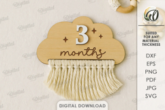 Baby Milestone Macrame Cards Bundle Laser Cut. Baby Card SVG Product Image 7