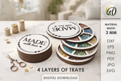 Layered Bead Organizers Bundle Laser Cut. Organizer Box SVG Product Image 2