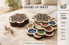 Layered Bead Organizers Bundle Laser Cut. Organizer Box SVG Product Image 10