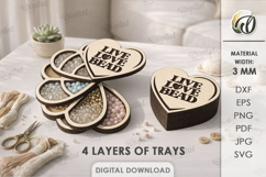 Layered Bead Organizer Laser Cut. Organizer Box SVG Product Image 1