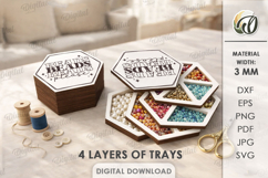 Layered Bead Organizers Bundle Laser Cut. Organizer Box SVG Product Image 15