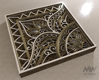 Boho-style layered mandala wall art bundle for DIY laser craft projects