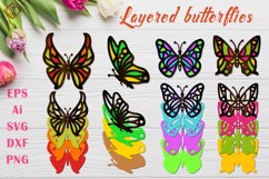 Butterflies 3D.Cricut SVG File.Craft. Product Image 1