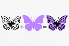 Layered butterfly silhouette svg Flying butterfly svg 3d svg Product Image 2