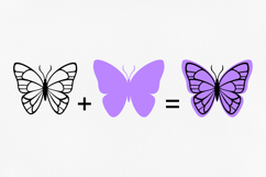 Layered butterfly silhouette svg Flying butterfly svg 3d svg Product Image 2