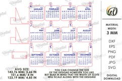 Layered Calendar 2026 Laser Cut. Calendar With Snake SVG Product Image 2