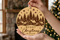 Layered Christmas Ornament 2026, Winter Laser Cut File Product Image 2