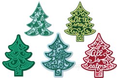 3D Layered Christmas Trees - 10 SVG items Product Image 2