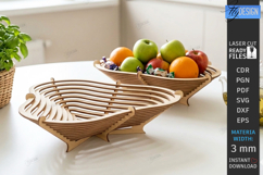 Layered Contour Bowl Laser Cut Bundle | 3D Fruit Basket SVG Product Image 14