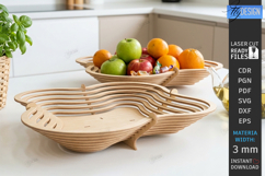 Layered Contour Bowl Laser Cut Bundle | 3D Fruit Basket SVG Product Image 15