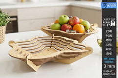 Layered Contour Bowl Laser Cut Bundle | 3D Fruit Basket SVG Product Image 17