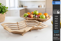 Layered Contour Bowl Laser Cut Bundle | 3D Fruit Basket SVG Product Image 18