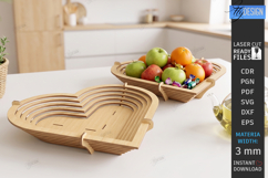 Layered Contour Bowl Laser Cut Bundle | 3D Fruit Basket SVG Product Image 22