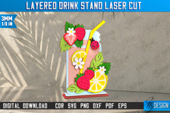 Layered Drink Stands Laser Cut Bundle, Layered Cocktails SVG Product Image 8