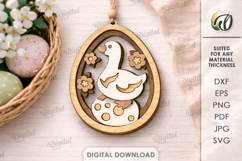 3D Easter Eggs Bundle Laser Cut. Easter Ornaments SVG Product Image 13