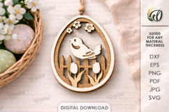 3D Easter Eggs Bundle Laser Cut. Easter Ornaments SVG Product Image 6