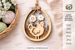 3D Easter Eggs Bundle Laser Cut. Easter Ornaments SVG Product Image 7