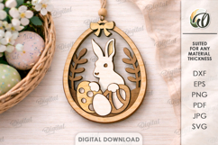3D Easter Eggs Bundle Laser Cut. Easter Ornaments SVG Product Image 11