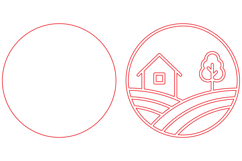 Layered Farmhouse laser cut SVG Product Image 2