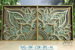 Layered floral mandala SVG design for laser cutting and CNC crafting