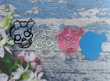 layered glowforge skull
