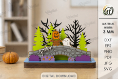 3D Layered Halloween Stand Laser Cut. Halloween Decor SVG Product Image 1
