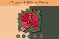 3D Layered Hibiscus Flower Product Image 3