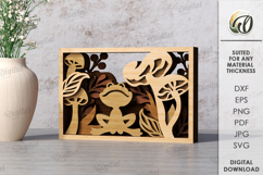 Wooden Layered Home Decor Laser Cut. Layered Forest SVG Product Image 1