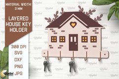 Layered House Key Holders Laser Cut Bundle. Key Holders SVG Product Image 8