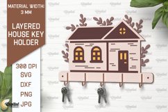 Layered House Key Holders Laser Cut Bundle. Key Holders SVG Product Image 10