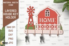 Layered House Key Holders Laser Cut Bundle. Key Holders SVG Product Image 11