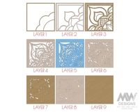 Laser cut 9 Layer Mandala SVG DXF design cut files - M272 Product Image 10