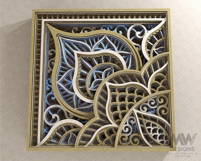 Laser cut 9 Layer Mandala SVG DXF design cut files - M272 Product Image 4