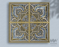 Laser cut 9 Layer Mandala SVG DXF design cut files - M272 Product Image 9