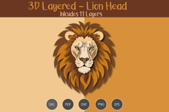 3D Layered Lion Head Product Image 3
