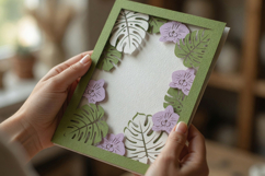 Layer panel "Leaves and Orchid" 3D Paper Cut SVG_2 Product Image 3