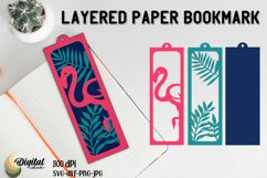 Layered Paper Bookmark Bundle. PaperCut. Bookmark SVG. Product Image 4