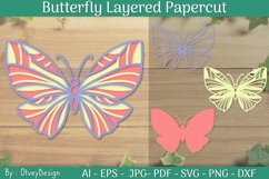 Layered Papercut Butterfly | 3D Butterfly SVG | Product Image 1
