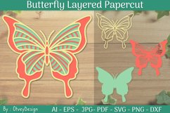 Layered Papercut Butterfly | 3D Butterfly SVG | Product Image 1