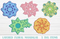 layered papercut mandalas svg