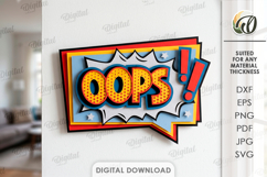 3D Layered Papercut Wall Decors Bundle. Wall Art SVG Product Image 11