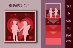 Layered card 01. Love. Cut SVG file Product Image 1