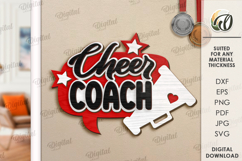 Layered Sport Sign Laser Cut. Sport Wall Decor SVG Product Image 1