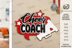 Layered Sport Sign Laser Cut. Sport Wall Decor SVG Product Image 1