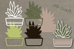 Layered succulents. 3D craft Product Image 2
