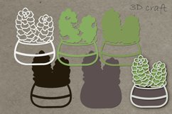 Layered succulents. 3D craft Product Image 3