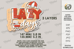 Summer Sign Laser Cut. Summer Decor SVG. Layered Laser Product Image 2