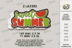Summer Sign Laser Cut. Summer Decor SVG. Layered Laser Product Image 2
